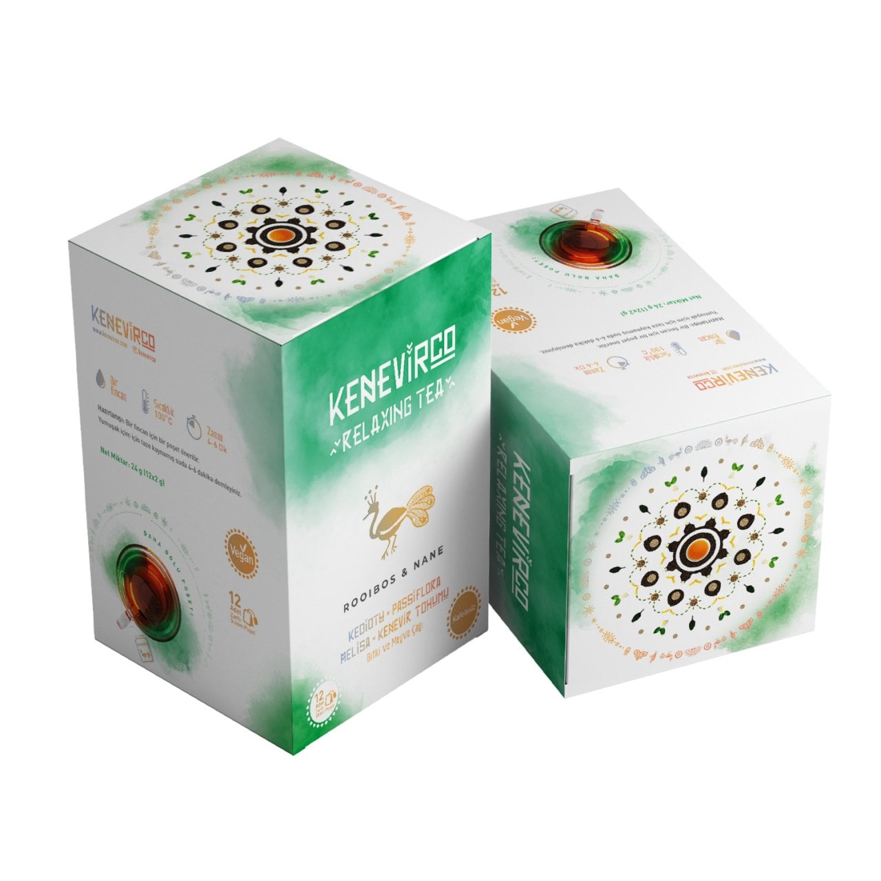 Yeşil Rooibos ve Naneli Kenevir Tohumu Çayı